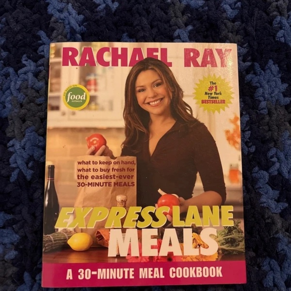 Rachael Ray Express Lane Meals Cookbook - Pink and Yellow Cover